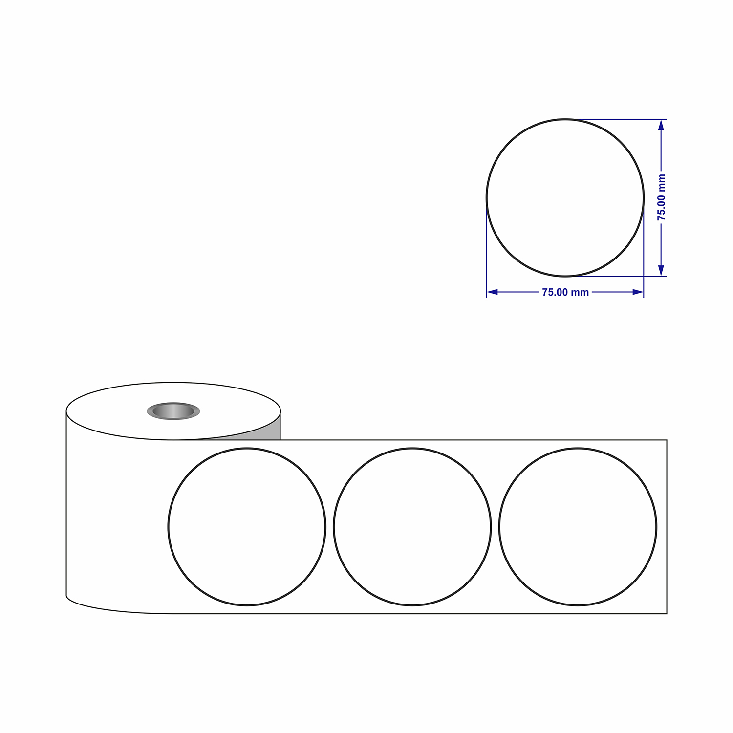 Round sticker labels