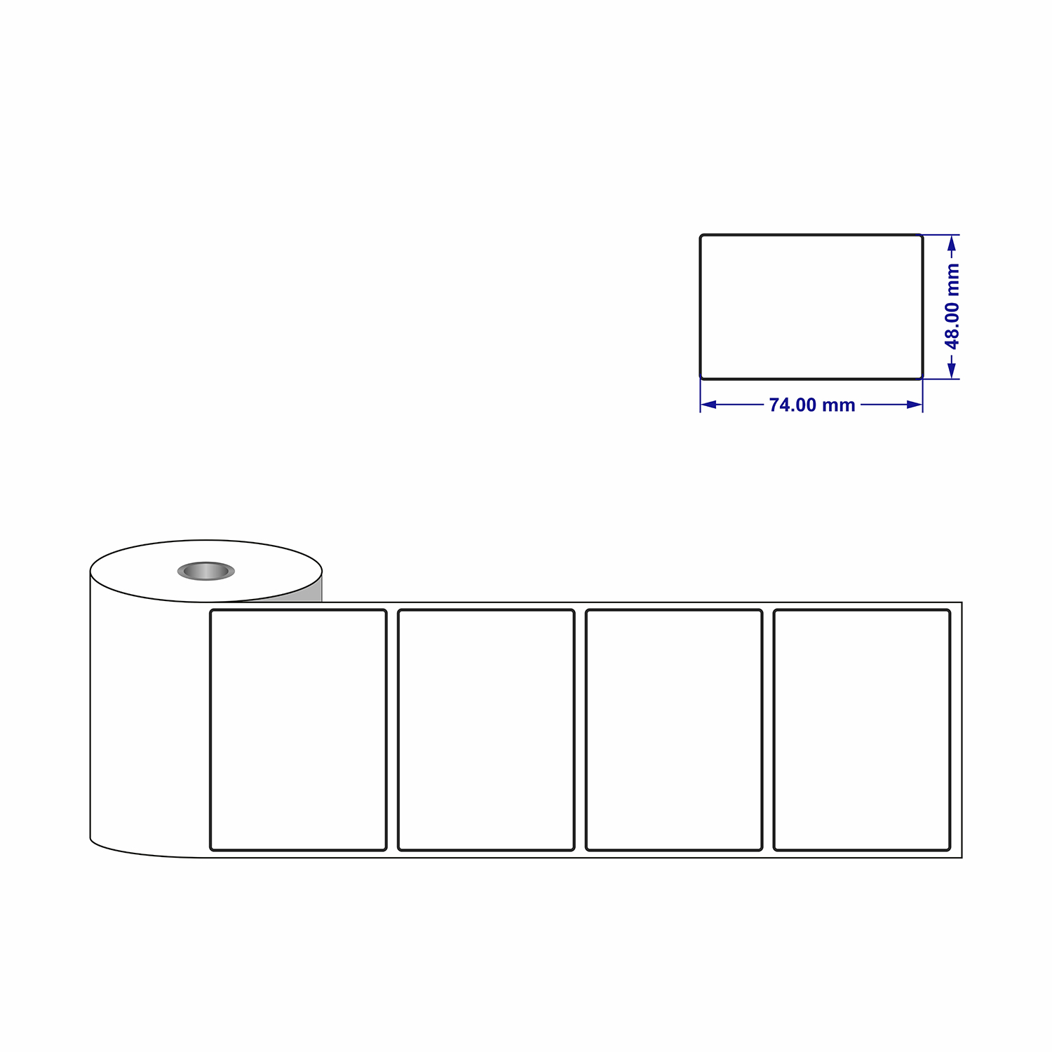 Plain sticker labels